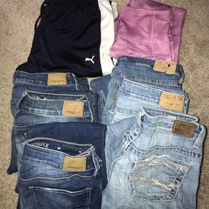 Pants Jeans Puma Hollister American Eagle Bundle